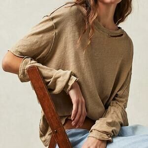 We The Free Tan Long Sleeve Tee